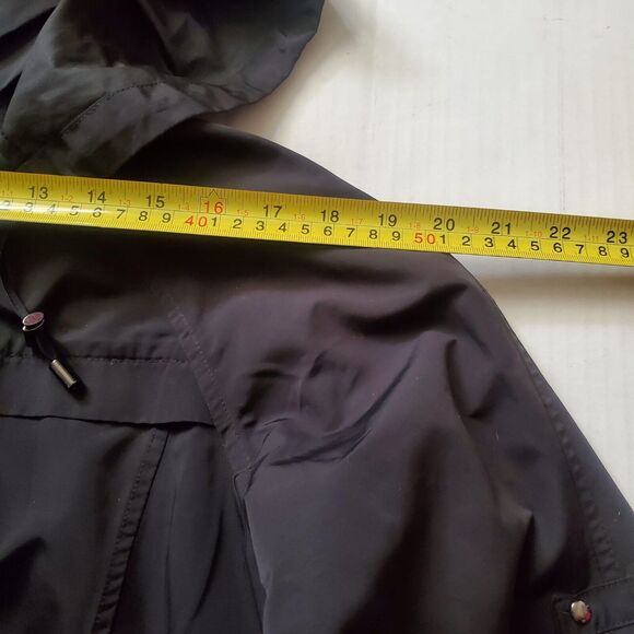 RFT Rainforest Mid Length black Brown Hoodie Windbraker Jacket Coat M mspr $129 - Picture 4 of 6